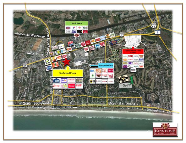 Surfwood Plaza Shopping Center: 202 Highway 17 N, North Myrtle Beach, SC 29582